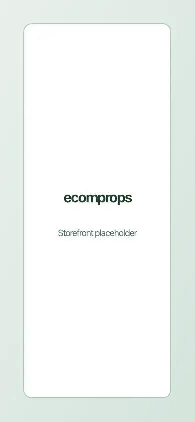 Demo storefront on a phone